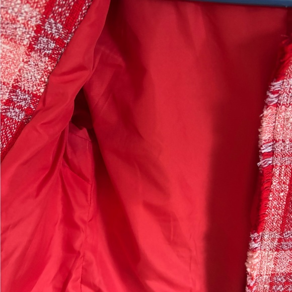 Dex Red Plaid Tweed Jacket  small - Picture 4 of 6